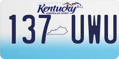 KY license plate 137UWU