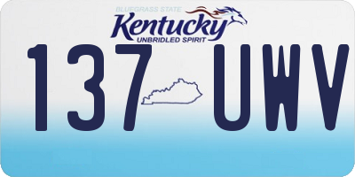 KY license plate 137UWV