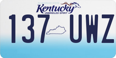 KY license plate 137UWZ
