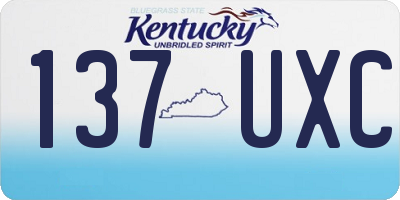 KY license plate 137UXC