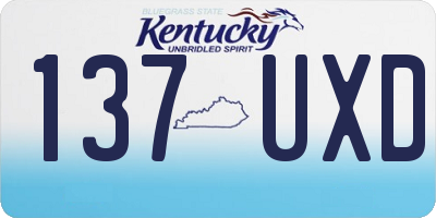 KY license plate 137UXD
