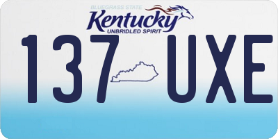 KY license plate 137UXE