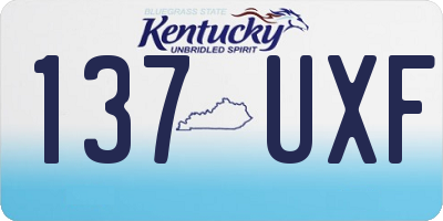 KY license plate 137UXF