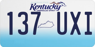 KY license plate 137UXI