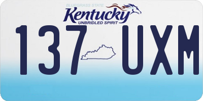 KY license plate 137UXM
