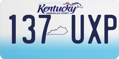 KY license plate 137UXP