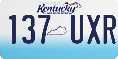 KY license plate 137UXR