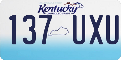 KY license plate 137UXU