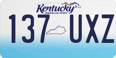 KY license plate 137UXZ