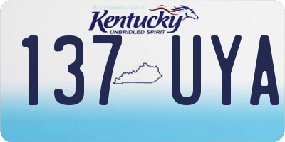 KY license plate 137UYA