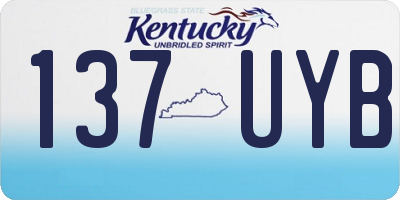 KY license plate 137UYB