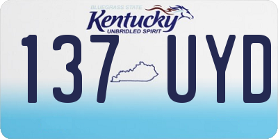 KY license plate 137UYD