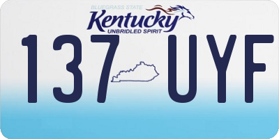 KY license plate 137UYF
