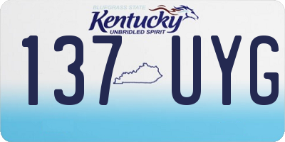 KY license plate 137UYG