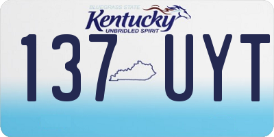 KY license plate 137UYT