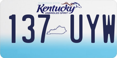 KY license plate 137UYW