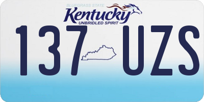 KY license plate 137UZS