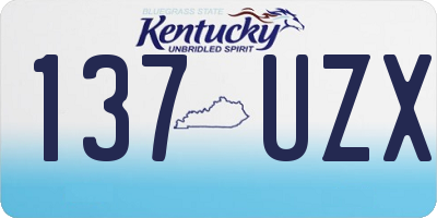 KY license plate 137UZX