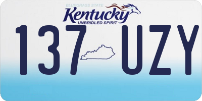 KY license plate 137UZY