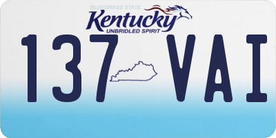 KY license plate 137VAI