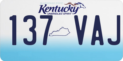 KY license plate 137VAJ
