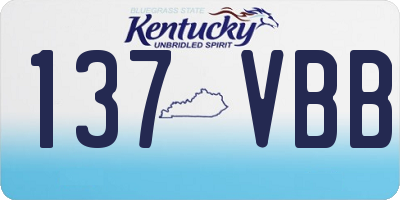 KY license plate 137VBB