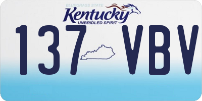 KY license plate 137VBV