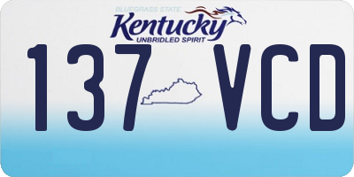 KY license plate 137VCD