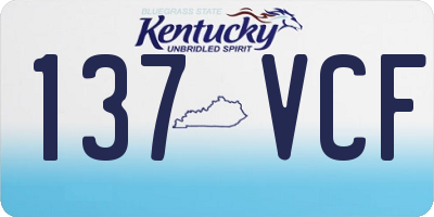 KY license plate 137VCF