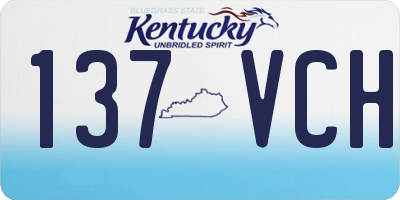 KY license plate 137VCH