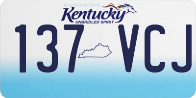 KY license plate 137VCJ