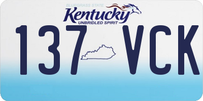 KY license plate 137VCK