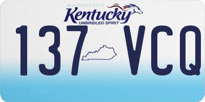 KY license plate 137VCQ