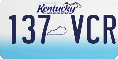KY license plate 137VCR