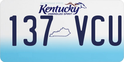 KY license plate 137VCU