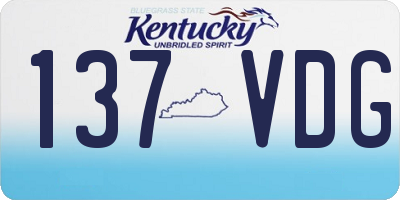 KY license plate 137VDG