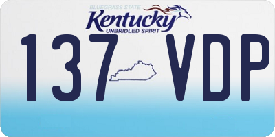 KY license plate 137VDP