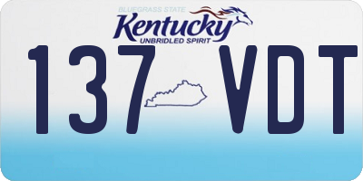KY license plate 137VDT