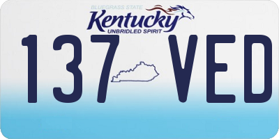 KY license plate 137VED