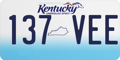KY license plate 137VEE