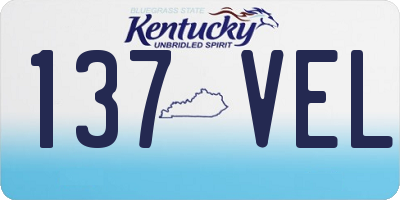 KY license plate 137VEL