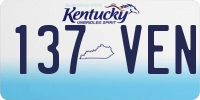 KY license plate 137VEN
