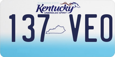 KY license plate 137VEO