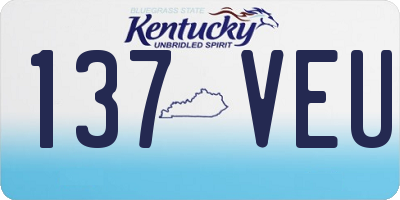 KY license plate 137VEU