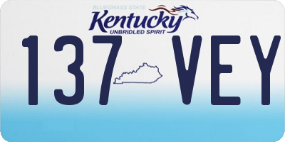 KY license plate 137VEY