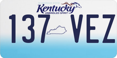 KY license plate 137VEZ