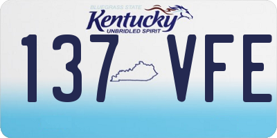 KY license plate 137VFE