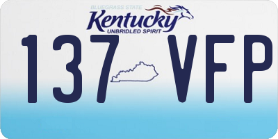 KY license plate 137VFP