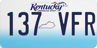 KY license plate 137VFR