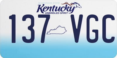 KY license plate 137VGC